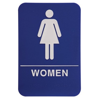 6" x 9" Women Accessible Restroom Sign