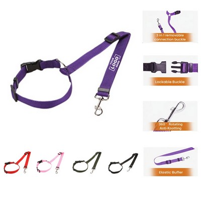An Adjustable Safety Leash for Pets, Designed to Be Attached to Car Headrests