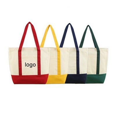 Patchwork Canvas Tote Bag