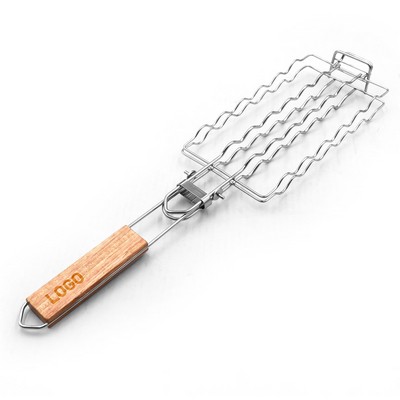Premium Wood Handle BBQ Tong