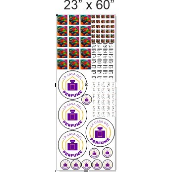 Custom DTF Transfers 22.5" x60" (Price /5 Linear Ft) CMYK+RGBO+W