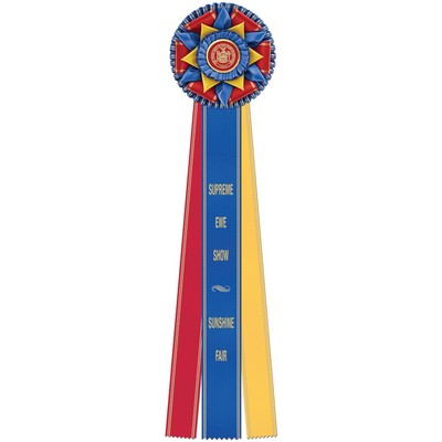 28" Kennet 3 Streamer Rosette Award Ribbon
