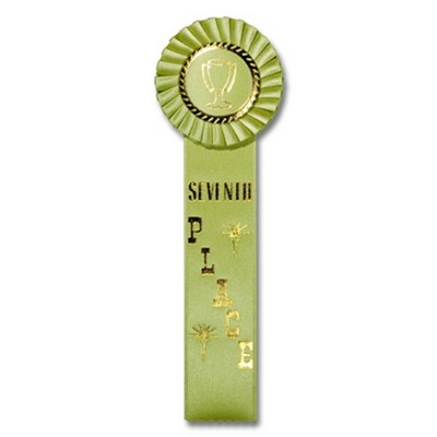 11" Seventh Place Stock Rosette w/Trophy Cup Medallion