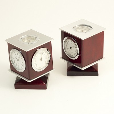 Weather Station & Compass On Rosewood