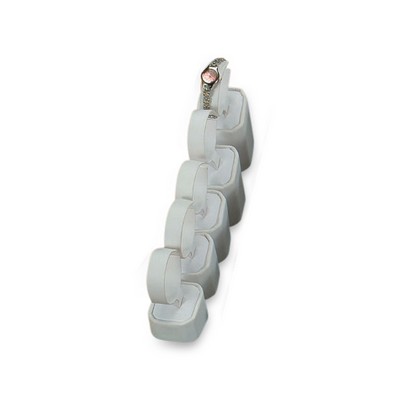 White Leatherette Bangle/Watch Tower