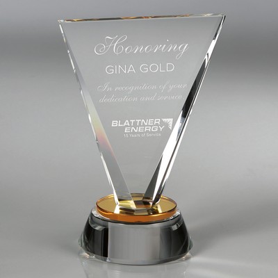 Solstice - Medium optical crystal award