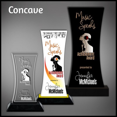 11" Concave Black Budget Acrylic Award