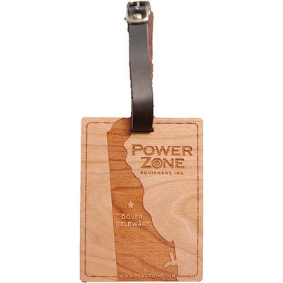 3" x 4" - Delaware Hardwood Luggage Tags