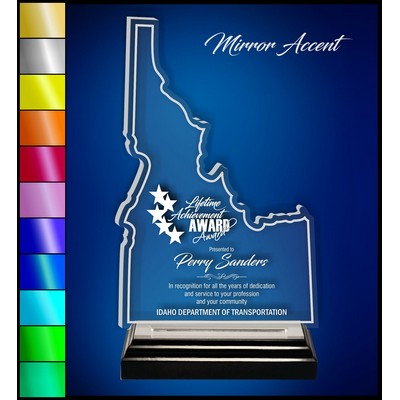 6" Idaho Clear Acrylic Award with Mirror Accent