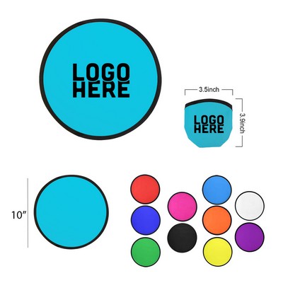 10" Collapsible Flying Disc w/ Storage Pouch