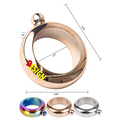 3.5 Oz Stainless Steel Portable Bracelet Flask