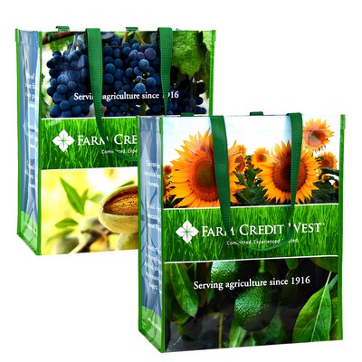 Laminated Woven Premium-Quality Grocery Bag (14"x17"x8")