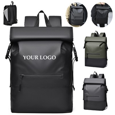 Large Capacity Rollup Rucksack Zipper Closure Sports Backpack