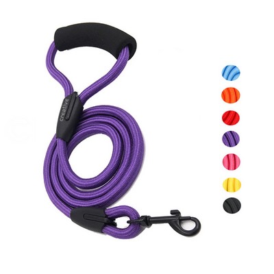 Round Nylon Lanyard Pet Leash W/Metal Carabiner
