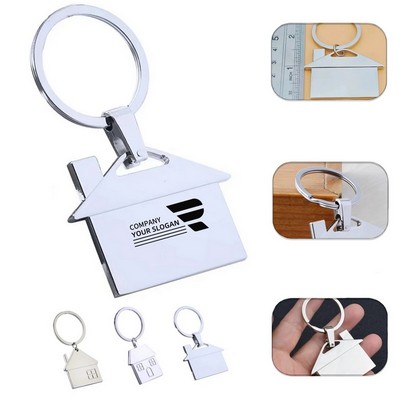 House Shaped Metal Keyring