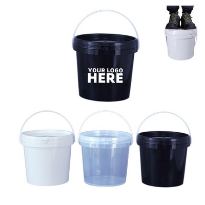 Customized 72 Oz. Party Plastic Ice Bucket Pail With Lid/Handle