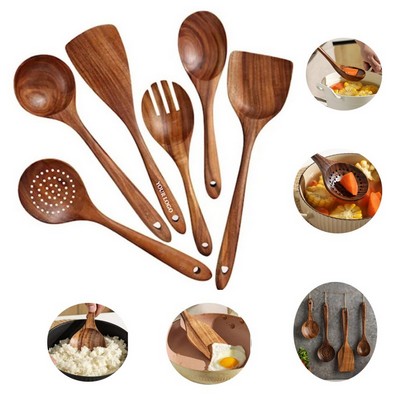 Premium Wooden Kitchen Cooking Spoon Spatula Set