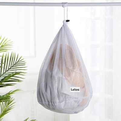 16x20 Inch Fine Mesh Laundry Bags Laundry Wash Bags Drawstring Laundry Bag-Woven Label