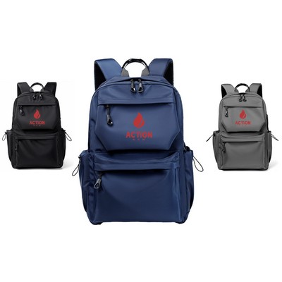 Casual Book Backpack&USB Charge Port