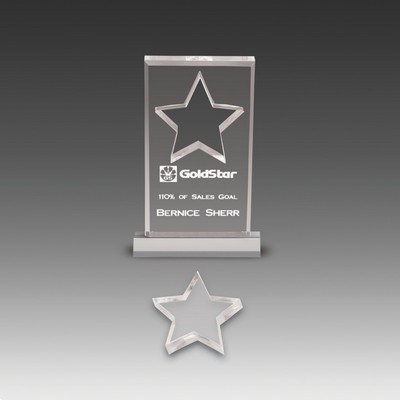 Star Cutout Acrylic Award w/Base (4½"x6¾")