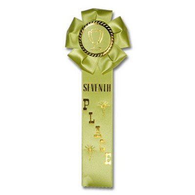 11½" Seventh Place Stock Rosette w/Trophy Cup Medallion