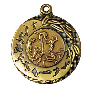 Stock Sport Silhouettes 2" Medal- Track & Field Male