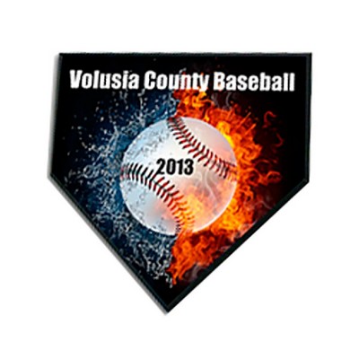 10 x 10 Home Plate Full Color Plaque with Black Edge