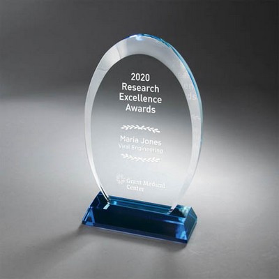 Taper Edge Award, Blue (4.75"x8"x2")