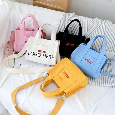 Canvas Mini Tote Bag (9.6"x 10.6"x 3.2")