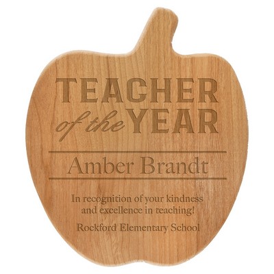 8" x 9.5" Alder Apple Plaque