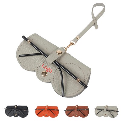 Soft Leather Portable Eyeglass Case Sunglass Pouch