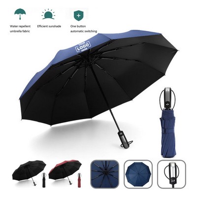48" Prime Line Arc Telescopic Folding Automatic Umbrella
