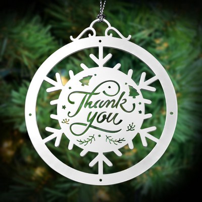 3" Custom Laser Cut Silver Ornaments(2mm)