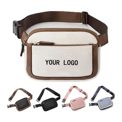 Outdoor Pu Waterproof Women'S Crossbody Chest Bag