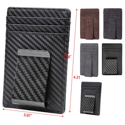 Leather Minimalist Card Holder RFID Blocking Wallet