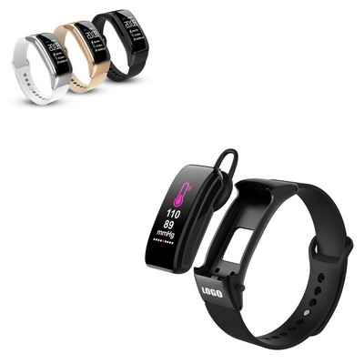 2-in-1 Ear Bud w/Fitness Tracker Bracelet