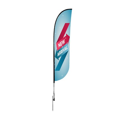 6ft Convex Feather Flag - 2 Side Imprint