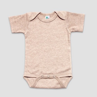 Baby Short Sleeve Bodysuit Truffle 65% Polyester 35% Cotton- Laughing Giraffe®