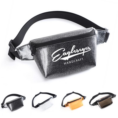 Clear PVC Fanny Pack with Zipper Pocket