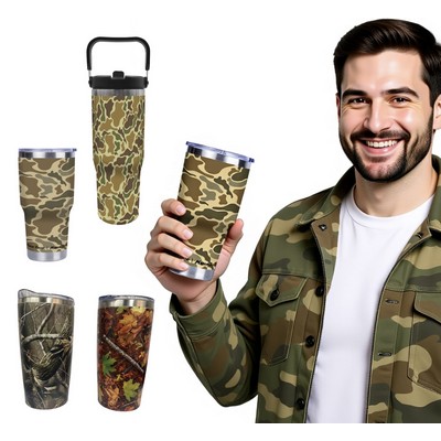 Custom Camo wrap printed 20oz Tumbler