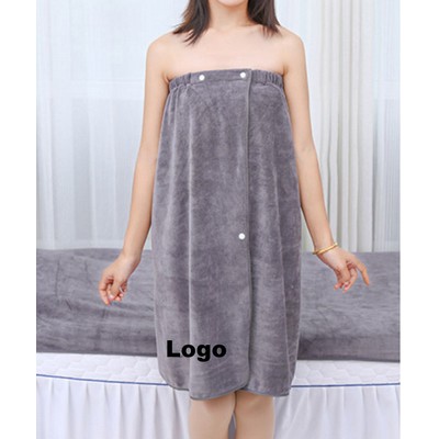 Button-Type Microfiber Wearable Bath Towels