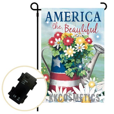 Custom Double-sided Battery LEDs Reverse Garden Banner