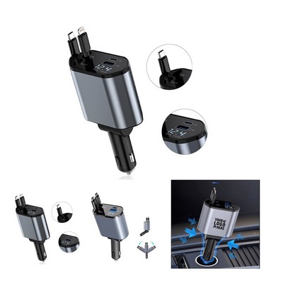 4 in 1 Retractable Car Charger