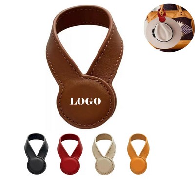 Magnetic Leather Hat Clip