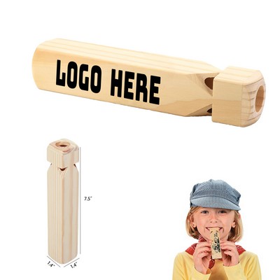 Wooden 4-Hole Train Whistle For Kids
