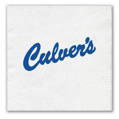 1-Ply White Beverage Napkin - Linen Embossed - High Line