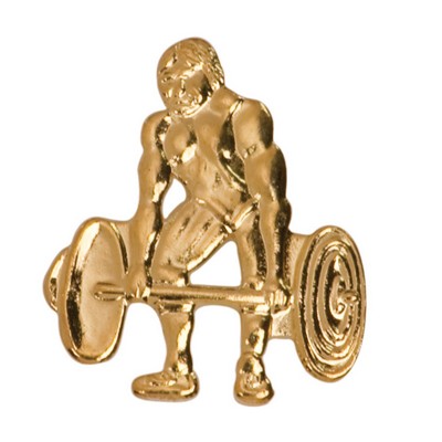 Chenille Insignia Pin - "Weightlifting"