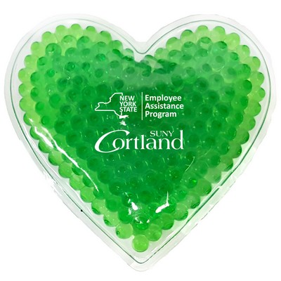 Green Heart Hot/Cold Pack w/Gel Beads