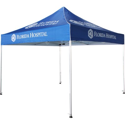 10x10ft Standard Hex Aluminum Frame (40mm post,1.2mm gauge) w Dye Sublimation Canopy