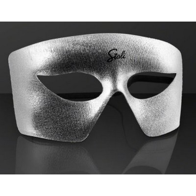Silver Mardi Gras Mask (NON-Light Up)